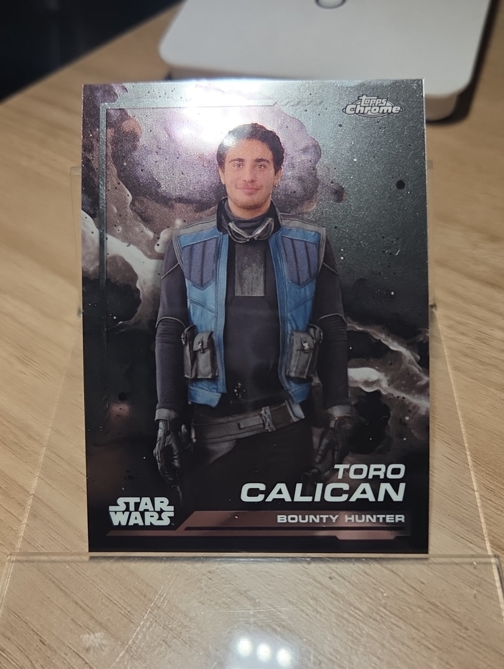 2024 Topps Chrome Star Wars Toro Calican Card - Blue and Black Chrome